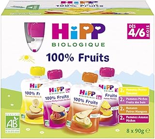 HiPP 100% Fruits from 4/6 Months Organic 8 Gourds