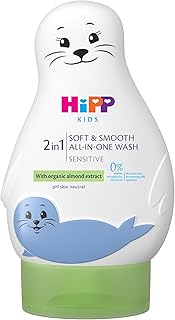 HiPP Kids Soft and Smooth All-in-One Seal Body Wash 200ml (Pack of 6)