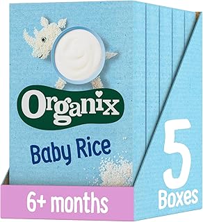 Organix Baby Rice, Organic Weaning Snack, 6+ Months 100 g (Pack of 5)