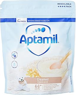 Aptamil Creamed Porridge Baby Food Cereal, 4-6+ Months, 125g (Pack of 5)