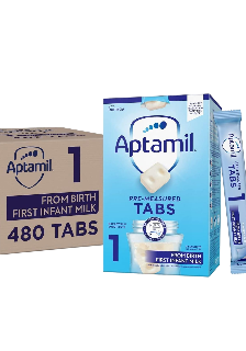 Aptamil 1 First Baby Milk Formula Pre-Measured Tabs- From Birth x 4-