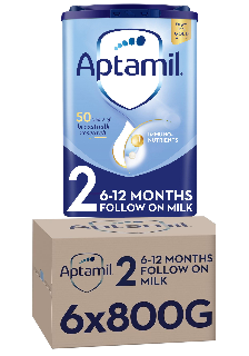 Aptamil 2 Follow On Baby Milk Powder, 6-12 Months, 800g x 6