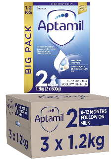 Aptamil 2 Follow On Baby Milk Powder, 6-12 Months 1.2kg