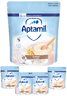 Aptamil Creamed Porridge Baby Food Cereal, 4-6+ Months, 125g x 5