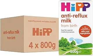 HiPP Anti Reflux Baby Milk Powder Formula- Food for Special Medical Purposes- From birth 800g (Pack of 4)