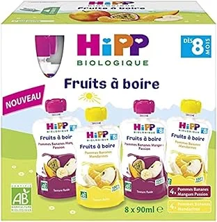 HiPP Drinking Fruit from 8 Months Organic 8 Gourds of 90ml
