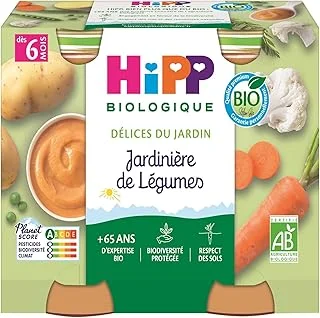Hipp Organic Flower Box for Vegetables- Pots- 2 x 190 g- from 6 Months